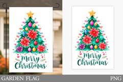 Christmas Tree Garden Flag. Christmas Garden Flag Design Product Image 1