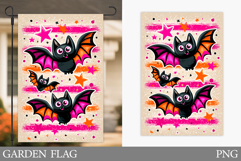 Bat Garden Flag Sublimation. Halloween Garden Flag Design Product Image 1