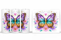 Butterfly Tumbler Sublimation. Butterfly Sublimation Product Image 2