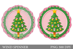 Christmas Tree Wind Spinner. Christmas Wind Spinner Design Product Image 1