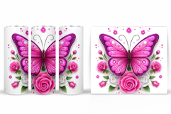 Butterflies Tumbler Design. Butterfly Tumbler Sublimation Product Image 2