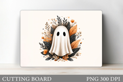 Cute Halloween Cutting Board. Cute Ghost Cutting Board Product Image 1