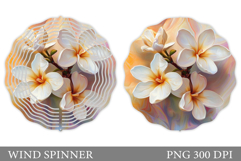 Floral Wind Spinner Sublimation. Flowers Wind Spinner Design Product Image 1
