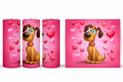 Valentines Dog Tumbler Design. Valentine Tumbler Sublimation Product Image 2