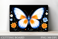 Butterfly Cutting Board. Flower Cutting Board Sublimation Product Image 1