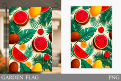 Fruits Garden Flag Design. Summer Garden Flag Sublimation Product Image 1