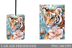 Tiger Car Air Freshener Design. Cute Tiger Sublimation Product Image 1