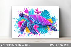 Sea Turtle Cutting Board Design. Sea Turtle Sublimation Product Image 1