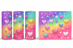 Colorful Hearts Tumbler Design. Valentines Tumbler Design Product Image 2