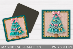 Christmas Tree Magnet Design. Christmas Magnet Sublimation Product Image 1