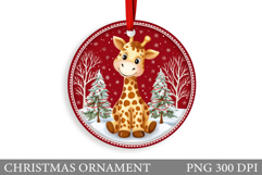 Cute Giraffe Christmas Ornament. Christmas Ornament Design Product Image 1