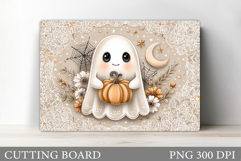 Cute Halloween Cutting Board. Cute Ghost Cutting Board Product Image 1