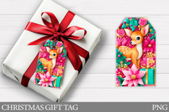 Christmas Deer Gift Tag . Christmas Gift Tag Printable Product Image 1