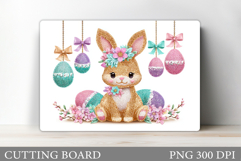 Easter Bunny Cutting Board. Easter Cutting Board Sublimation Product Image 1
