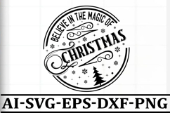 Christmas Round sign Svg Design Round Sign SVG quotes Product Image 1