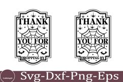 Thank You for Dropping By Farmhouse Porch Sign SVG Product Image 1