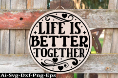 Family round sign design, Family SVG Quotes SVG Product Image 1
