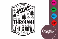 Farmhouse Christmas Round Sign SVG Design Product Image 1