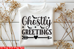 Ghostly greetings Halloween SVG Design Product Image 1