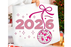 Pink Coquette New Year 2026 Png, Svg Product Image 1
