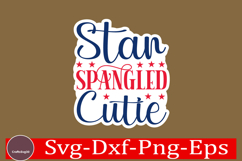 4th of July Sticker Svg Design, Patriotics Quotes Svg, Product Image 1