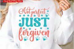 Not perfect just forgiven Christian Svg design and Jesus quo Product Image 1