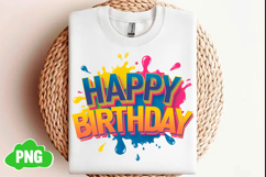 Happy Birthday Png Sublimation Design Product Image 1