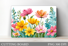 Flowers Cutting Board. Floral Cutting Board Sublimation Product Image 1