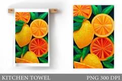 Lemons Kitchen Towel. Flowers Kitchen Towel Design Product Image 1
