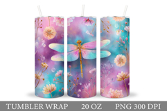 Dragonfly Tumbler Design. Dragonfly Sublimation Product Image 1