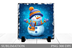 Snowman Slate Design. Cute Snowman Sublimation Product Image 1