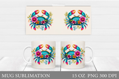 Crab Mug Design. Crab Mug Wrap Sublimation Product Image 1