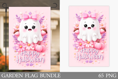 Ghost Garden Flag Sublimation. Halloween Garden Flag Design Product Image 1