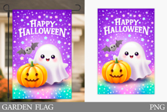 Halloween Garden Flag Design. Halloween Ghost Garden Flag Product Image 1