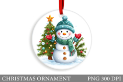 Snowman Christmas Ornament. Snowman Ornament Design Product Image 1