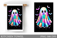 Halloween Ghost Towel Design. Halloween Kitchen Towel Product Image 1