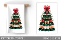 Christmas Tree Kitchen Towel. Christmas Kitchen Towel Design Product Image 1