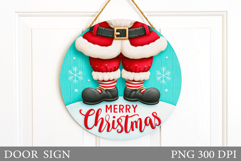 Cute Santa Claus Door Sign. Christmas Door Sign Sublimation Product Image 1