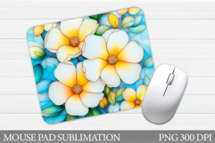 Floral Mouse Pad Sublimation. Flowers Mouse Pad Design Product Image 1