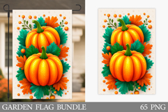 Fall Pumpkin Garden Flag. Fall Garden Flag Sublimation Product Image 1