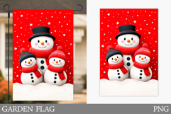 Snowman Garden Flag. Christmas Garden Flag Sublimation Product Image 1