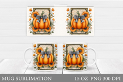 Pumpkin Mug Design. Pumpkin Mug Sublimation Product Image 1