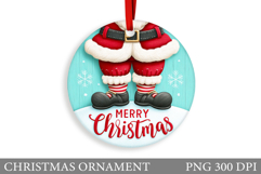 Santa Claus Christmas Ornament. Cute Santa Claus Sublimation Product Image 1