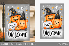Welcome Garden Flag. Cute Halloween Garden Flag Design Product Image 1