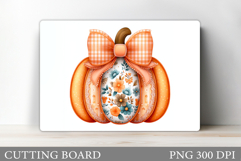 Fall Pumpkin Cutting Board. Fall Kitchen Cutting Board Product Image 1