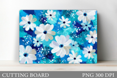 Flowers Cutting Board. Floral Cutting Board Sublimation Product Image 1