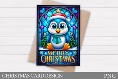 Christmas Penguin Card. Christmas Card Printable Product Image 1
