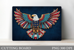 Patriotic Eagle Cutting Board. Patriotic Eagle Sublimation Product Image 1