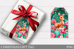 Christmas Deer Gift Tag . Christmas Gift Tag Printable Product Image 1