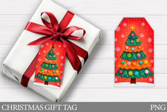 Christmas Gift Tag Printable. Christmas Tree Gift Tag Design Product Image 1